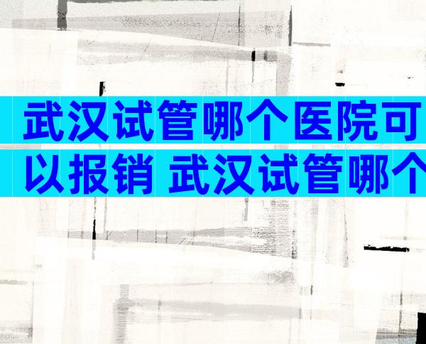 武汉试管哪个医院可以报销 武汉试管哪个医院可以报销生育险